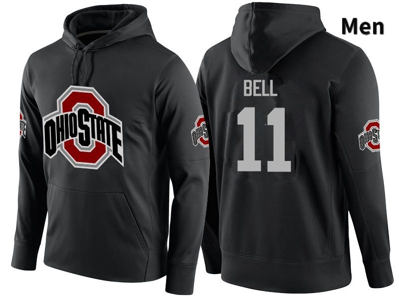 Men's Ohio State Buckeyes #11 Vonn Bell Black Name Number College Football Hoodies 23ST046BI